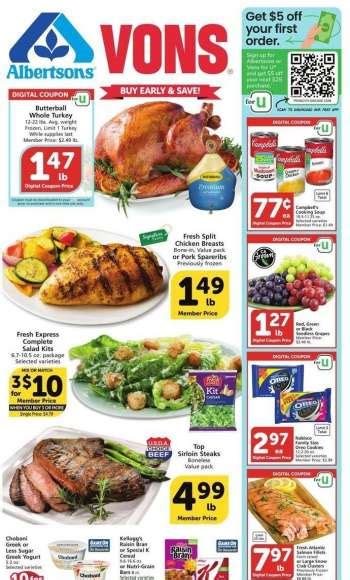 Vons clovis - Shop for Turkey at your local Vons Online or In-Store. Shopping at 3645 Midway Dr. Categories. Meat & Seafood. Chicken & Turkey.